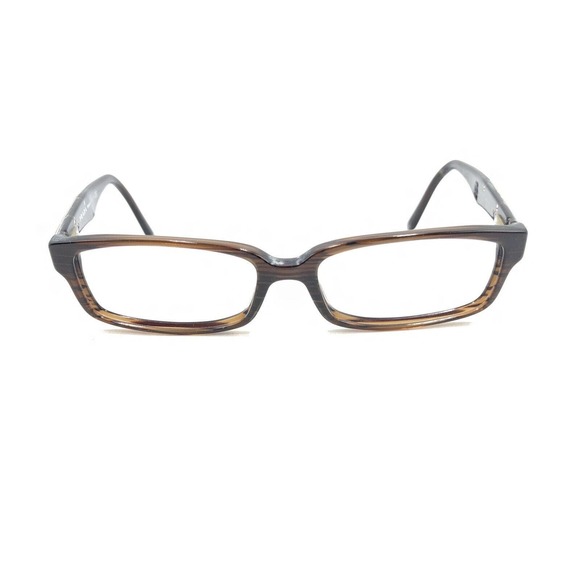 Prada VPR 01M ZXD-1O1 Striped Brown Eyeglasses Frames 52-15 140 Italy Men Women - Picture 6 of 12